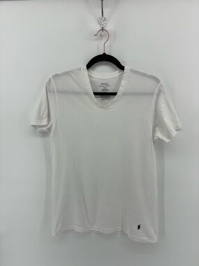 Polo by Ralph Lauren White V-Neck Men's T-Shirt